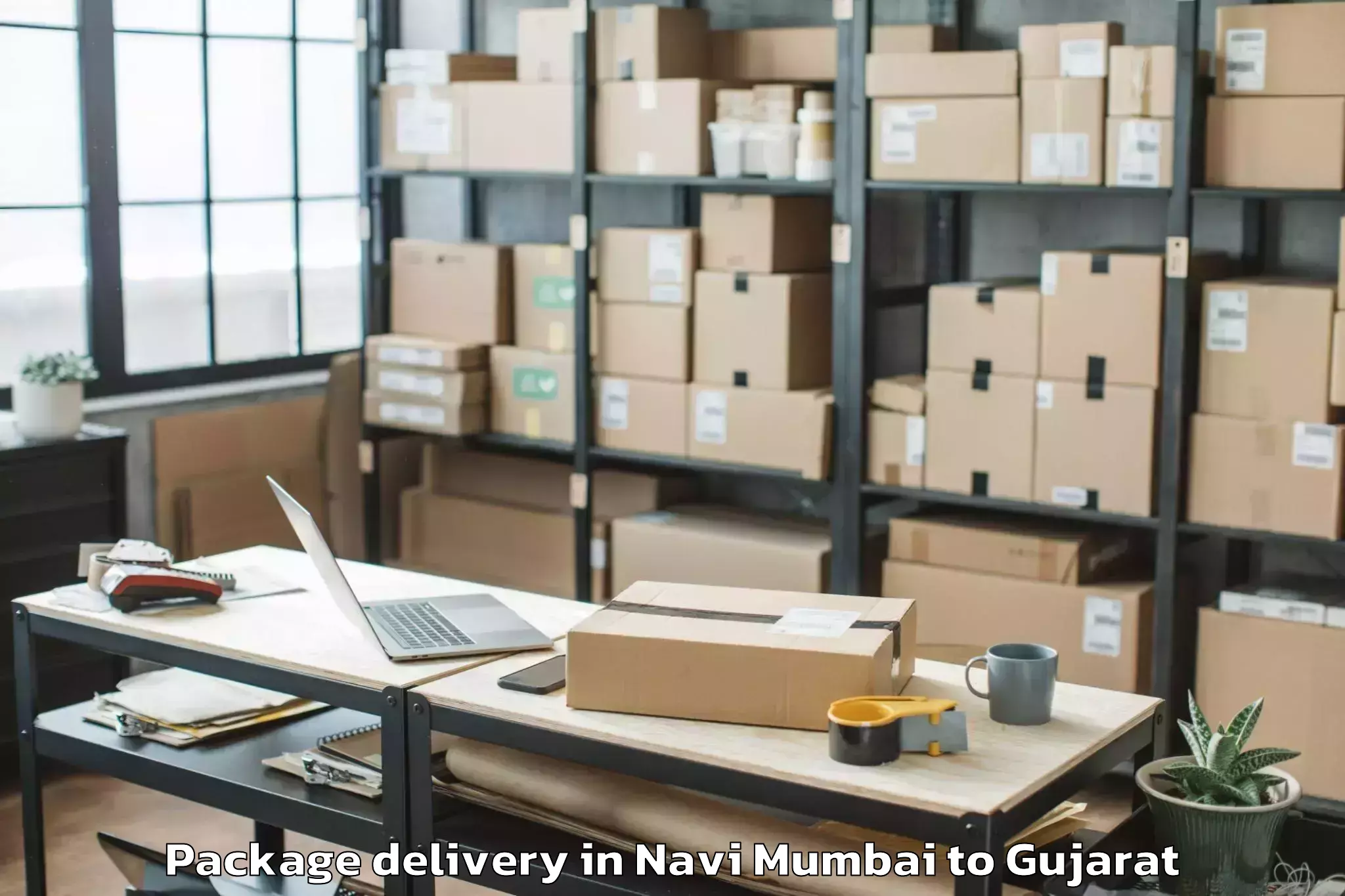 Book Your Navi Mumbai to Dhuvaran Package Delivery Today